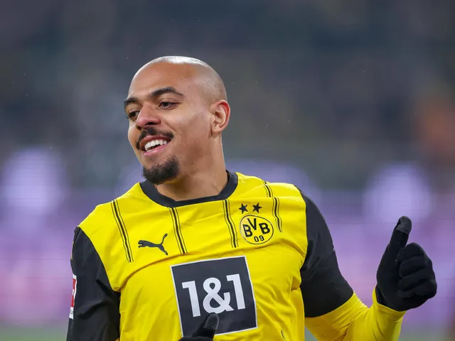 Borussia Dortmund forward Donyell Malen in January 2025.
