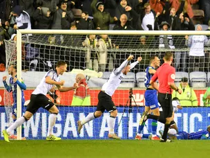 Martyn Waghorn rescues late equaliser for Derby at Wigan