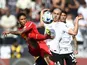 Corinthians' Gabriel Moscardo in action with Red Bull Bragantino's Marcos Vinicios on July 2, 2023