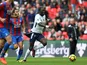 Andros Townsend cops an eyeful of Moussa Sissoko's derriere during the Premier League game between Tottenham Hotspur and Crystal Palace on November 5, 2017