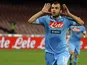 Napoli forward Goran Pandev celebrates scoring against Genoa on April 7, 2013