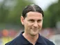 Bayer Leverkusen coach Gerardo Seoane arrives ahead of the match on August 7, 2021