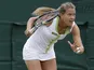  Barbora Zahlavova-Strycova in action at Wimbledon on June 26, 2012