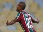 Fluminense starlet Joao Pedro celebrates scoring against Atletico Nacional in a Copa Sudamericana tie on May 24, 2019
