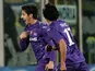 Fiorentina's Stevan Jovetic celebrates after scoring against Inter Milan on February 17, 2013