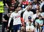 Son Heung-min celebrates scoring for Tottenham Hotspur on April 8, 2023