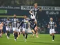 Conor Gallagher celebrates scoring for West Bromwich Albion against Sheffield United in the Premier League on November 28, 2020