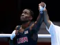 USA's Terrell Gausha is announced as the winner after defeating Armenia's Andranik Hakobyan during the London Olympics on July 28, 2012