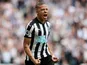 Newcastle United's Dwight Gayle celebrates scoring against Chelsea on May 13, 2018  
