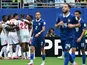 France players look dejected as England celebrate on July 18, 2026