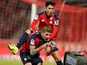 Xeka celebrates scoring for Lille against Amiens on January 18, 2019