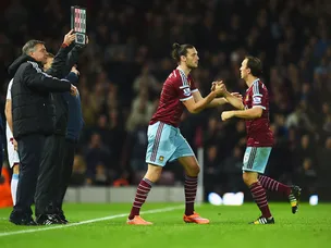 Andy Carroll starts for West Ham United