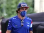 Alpine's Fernando Alonso ahead of the Grand Prix on October 21, 2021
