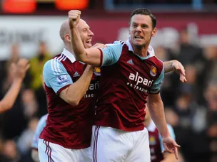 Kevin Nolan brace puts Hammers in lead