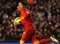 Luis Suarez scores the equaliser for Liverpool