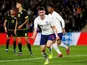 England U21's Phil Foden celebrates scoring their first goal on September 9, 2019