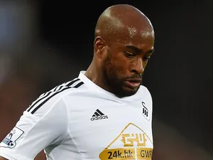 Dwight Tiendalli in action for Swansea on August 26, 2014