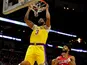 Los Angeles Lakers forward Anthony Davis (3) dunks over New Orleans Pelicans center Jahlil Okafor (8) during the first quarter at the Smoothie King Center on November 28, 2019