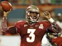 Florida State quarterback EJ Manuel during the Orange Bowl NCAA college football game against Northern Illinois on January 1, 2013 