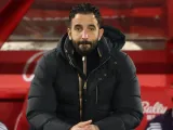 Manager of Manchester United Ruben Amorim during his side's game against Nottingham Forest, on November 1, 2025