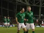 Wes Hoolahan celebrates after scoring for the Republic of Ireland against Poland on February 6, 2013