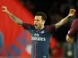 Paris Saint-Germain defender Dani Alves in action during his side's Ligue 1 clash with Monaco on April 15, 2018