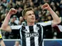 Harvey Barnes of Newcastle United celebrates on January 21, 2026