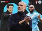 Pep Guardiola, Antoine Semenyo, Andoni Iraola composite