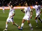Robbie Keane #7 of the Los Angeles Galaxy celebrates with Alan Gordon #9 and Baggio Husidic #6 after scoring the Galaxy's second goal in the second half against the Chicago Fire at StubHub Center on March 6, 2015