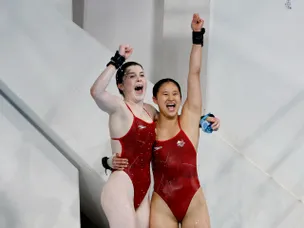 England take silver, bronze medals in women's 3m synchro