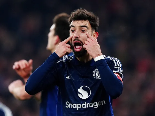 Manchester United's Bruno Fernandes pictured on January 12, 2025