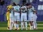 Paksi players in a huddle