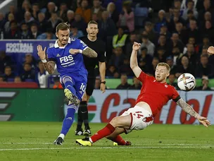 Under-pressure Rodgers guides Leicester to four-goal win over Forest