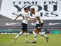 Tottenham Hotspur's Toby Alderweireld celebrates scoring against Arsenal in the Premier League on July 12, 2020