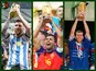 Lionel Messi, Rodri, Zinedine Zidane composite