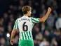 Real Betis midfielder Sergio Canales in action against Real Madrid in January 2019