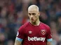 West Ham forward Marko Arnautovic in action during his side's Premier League clash with Arsenal on January 12, 2019