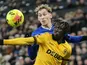 Mateus Mane of Wolverhampton Wanderers competes for the ball with James Garner of Everton on January 7, 2026