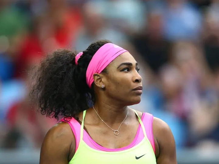 Serena Williams attends Oscar party