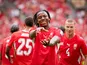Johan Manzambi celebrates Switzerland goal vs Algeria
