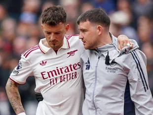 Hammer blow: Arsenal's White 'out for season' as new injury detail emerges