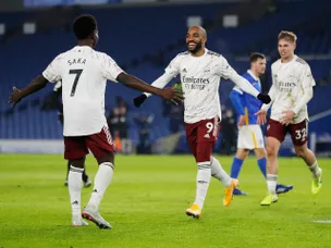 Mikel Arteta delighted with "brilliant" Lacazette goal in Brighton win