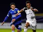 Ipswich Town's Armando Dobra in action with and Fulham's Antonee Robinson on September 16, 2020