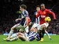 Ashley Young gets past the West Brom defence on December 29, 2012