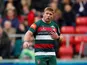 Tom Youngs walks off after being sent off for Leicester Tigers against Exeter Chiefs on April 6, 2019