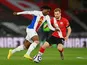 Crystal Palace's Eberechi Eze in action with Southampton's Stuart Armstrong May 11, 2021