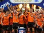 Wolverhampton Wanderers celebrate winning the Championship on April 28, 2018