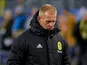 Nashville SC head coach Gary Smith walks off the field after falling to Atlanta United at Nissan Stadium in February 2020