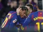 Lamine Yamal of Barcelona celebrates with teammates on January 25, 2026