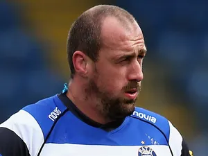 Carl Fearns of Bath in action during the Aviva Premiership match between London Welsh and Bath Rugby at Kassam Stadium on March 29, 2015
